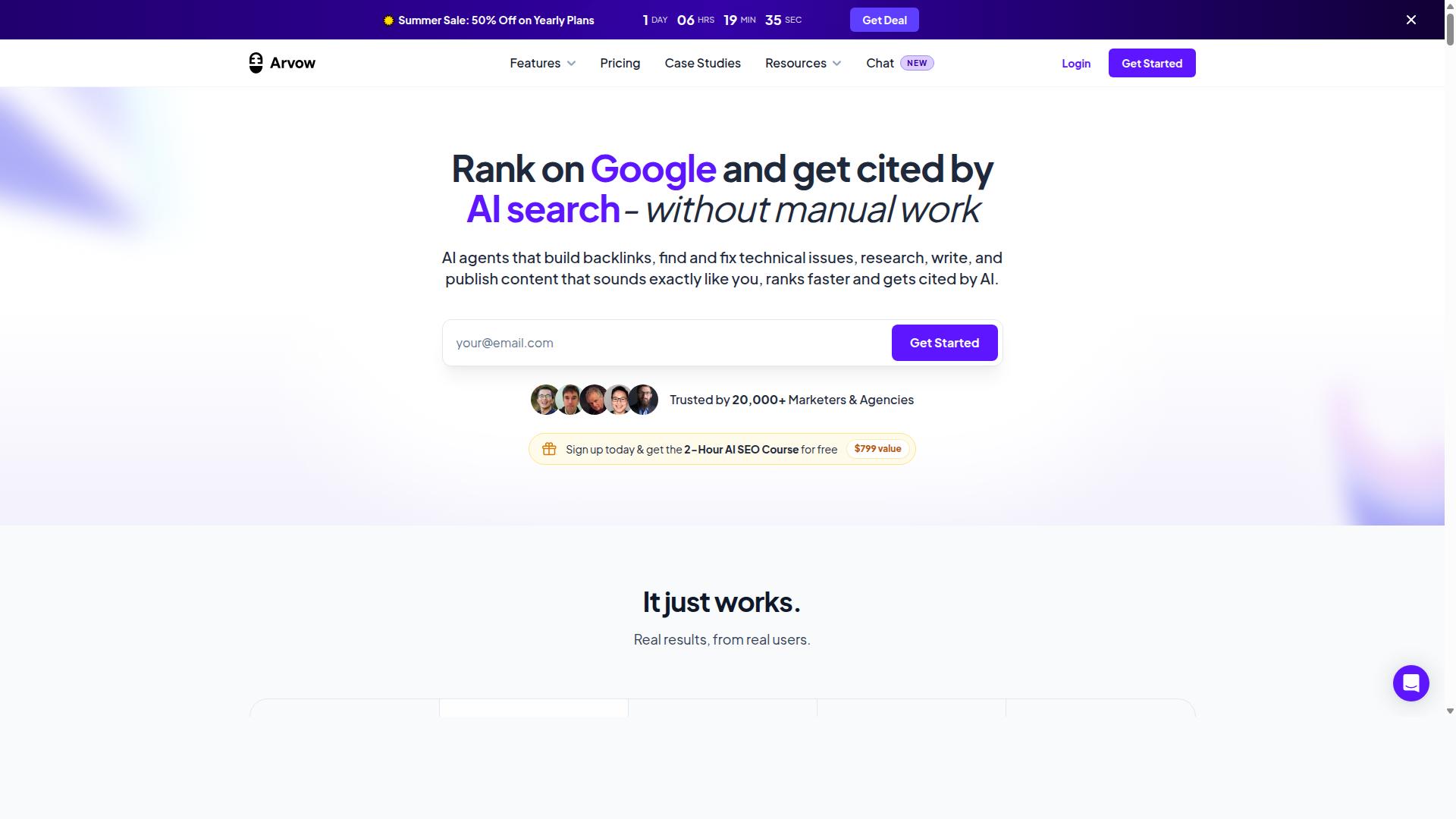 Arvow website
